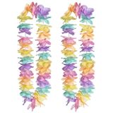 Boland Hawaii krans/slinger - 10x - Mélange de couleurs tropicales/estivales