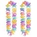 Boland Hawaii krans/slinger - 10x - Mélange de couleurs tropicales/estivales
