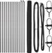 vidaXL - zeshoekig - gaashek - met - grondbevestiging - 25 - x - 1,6 - m - Grijs - Mesh