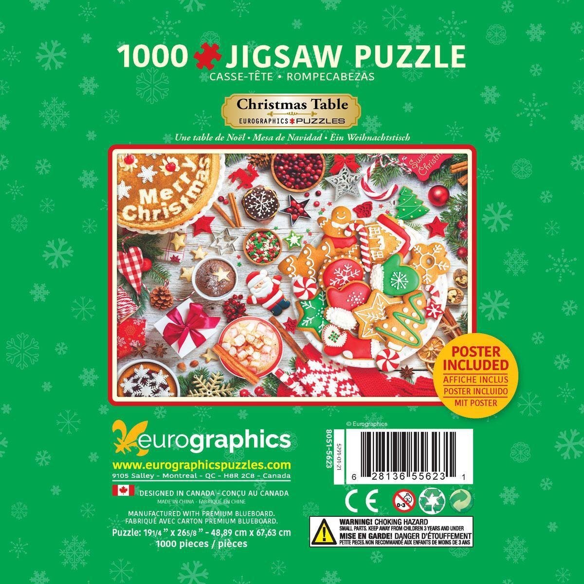 Eurographics Christmas Table in tinnen box - 1000 stukjes - Legpuzzel