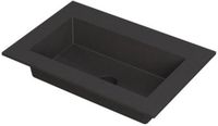 Wastafel INK Kraft Wastafel Enkele Bak Zonder Kraangat - 700x450x10 mm - Quartz Zwart