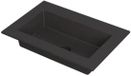 Wastafel INK Kraft Wastafel Enkele Bak Zonder Kraangat - 700x450x10 mm - Quartz Zwart