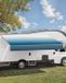 Vevor Caravan Luifel 457cm Handmatige Zonnescherm Zeil Campers Intrekbaar Blauw