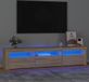 Maison Exclusive - Meuble TV avec éclairage LED, aspect chêne Sonoma, 180x35x40 cm