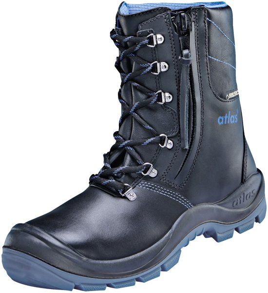 Atlas Gevoerde Werklaars GTX 945 XP S3 + KN Zwart Leer/leder Hoog Aluminium Zwart Rubber Synthetisch 40