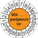 Merkloos / Sans marque Ricard Keuringsstickers NEN (zelf in te vullen) Goedgekeurd tot 2027 | 50 stuks, Ø 35 mm | Oranje