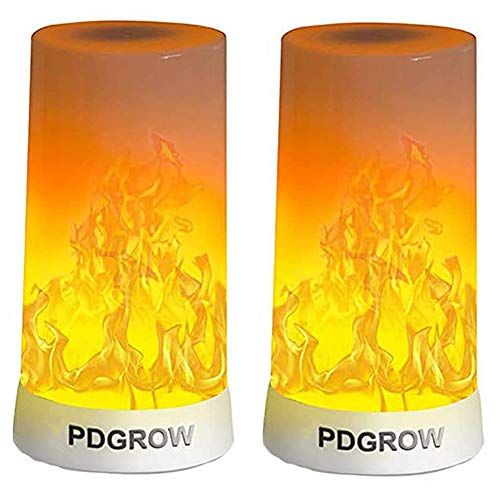 PDGROW Led-vlammenlamp - 2-delige set - USB - Kerstmis, Halloween, party - binnen en buiten