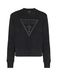 Guess Women's NEW CN BASIC DRIEHOEK SWEATSHIRT Jet Zwart