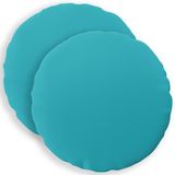 vidaXL - Kussensloop - 2 stuks - HEERLEN - Turquoise - Ø 40 cm - Polyester