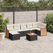 Maison Exclusive - Ensemble de jardin, 8 pièces, avec coussins, noir, en polyrotin