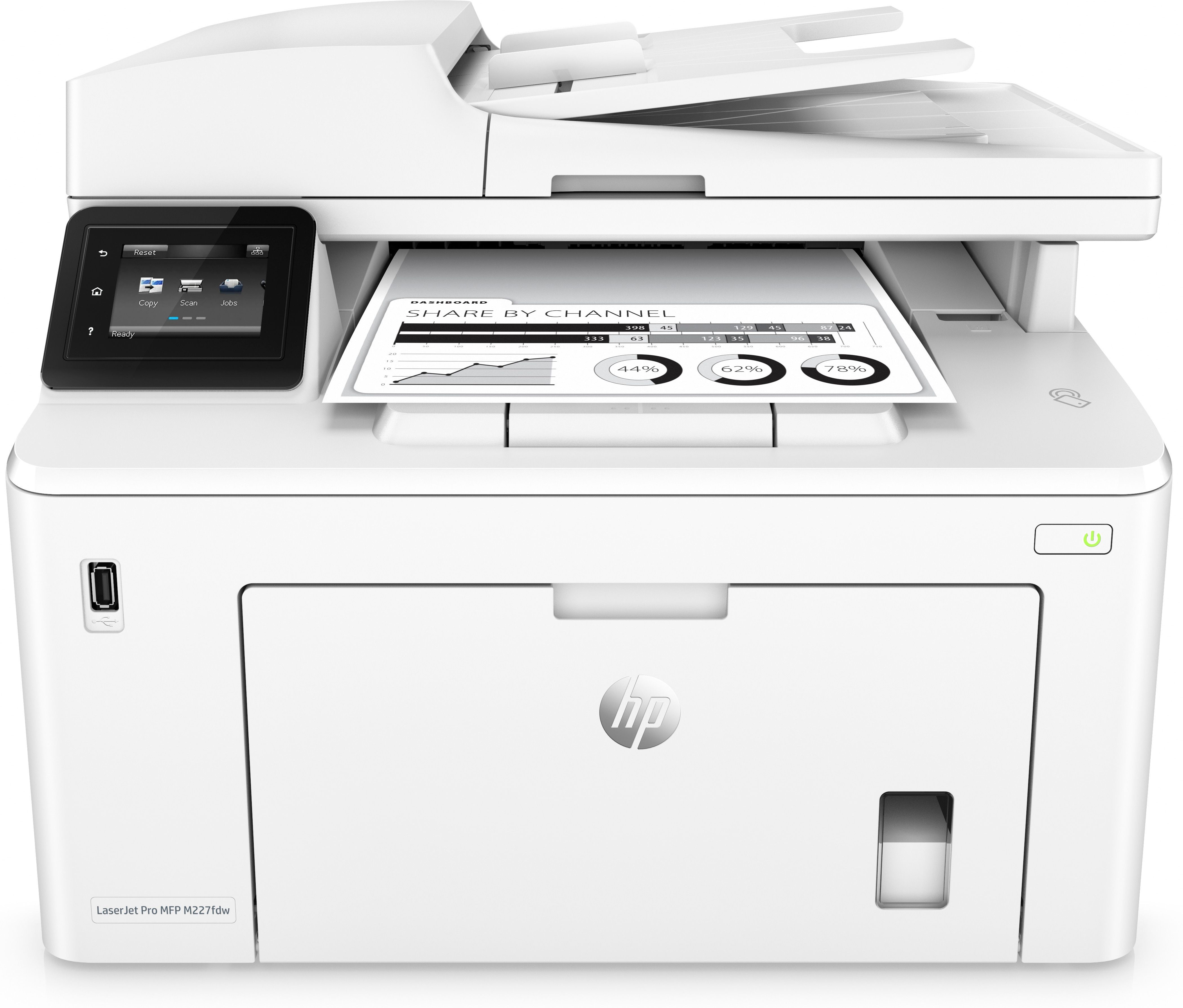 HP LaserJet Pro MFP M227fdw, Zwart-wit, Printer voor Bedrijf, Afdrukken, kopiëren, scannen, faxen, Invoer voor 35 vel; Dubbelzijdig printen