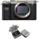 Sony Alpha A7C behuizing argent + batterie Kingma 2000mAh (Sony NP-FZ100)