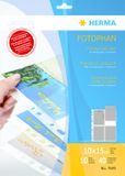 HERMA 7695 Briefkaartenvel. 10x15 10x4 vel transparant