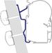 Dometic PW-ADAPT Adapter voor wandluifels PW 1100, PW 1500 & PW 3800 2-delig