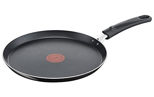 Tefal B55509 Easy Cook & Clean Crêpepan, 25 cm, anti-aanbaklaag, veilig, thermo-signaal, stabiele bodem, ideale vorm, gezond koken, zwart