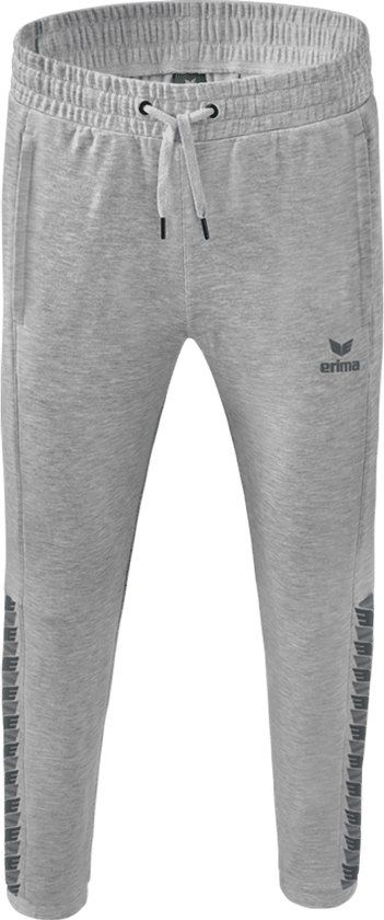 Erima Essential Team Sweatbroek Kinderen - Licht Grey Melange / Slate Grey - Maat 152