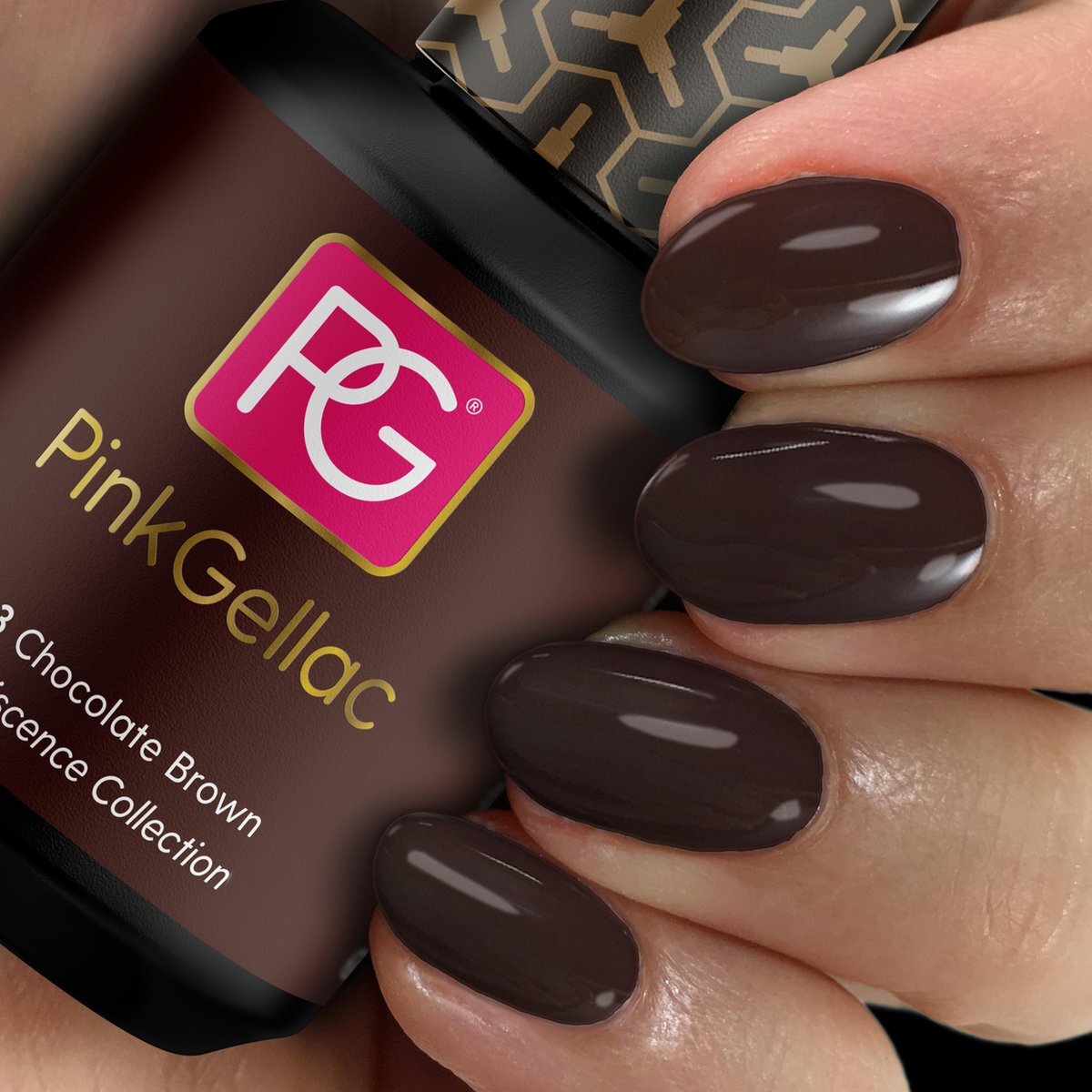 Pink Gellac Gel Nagellak Kleur 203 Chocolate Brown