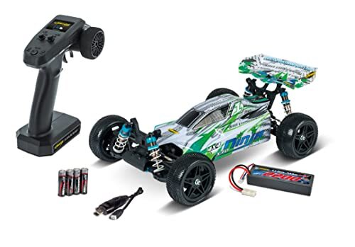 Carson 500404266 1:10 Ninja-Pro Sport X10 2,4 GHz 100% RTR - op afstand bestuurde auto, RC Buggy, incl. batterijen en afstandsbediening, op afstand bestuurd voertuig