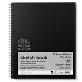 Winsor & Newton 6672011 Schetsboek met spiraalbinding - 80 vellen schetspapier met microgeperforeerde vellen in 27.9 x 35.6cm