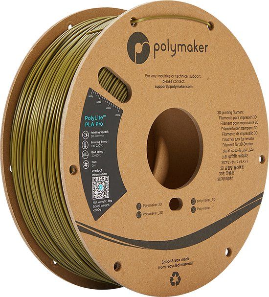 Polymaker POLYLITE™ PLA PRO 3D filament Army Green 1.75 mm 1KG