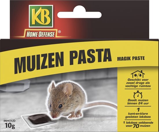 KB Home Defense Muizengif - KB Home Defense (Pasta, 10 gram, Snelwerkend, Inclusief lokdoos)