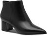 Tamaris Dames Enkellaarsje 1-25023-47 Zwart Synthetisch Blokhak Ritssluiting Puntige neus 38 EU