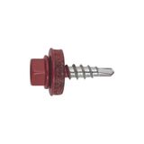 Index AFRT144828 schroeven met gereduceerde boorpunt, metalen houten afdekking + sluitring P-14 4,8 x 28 RAL 3009