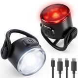 Nuvance Fietslampjes - Fietsverlichting USB Oplaadbaar - Fietslamp Rood en Wit - Voor- en Achterlicht Fiets - Waterdicht