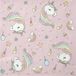 Santex Eenhoorn Thema Feest Servetten - 20 Stuks - 33x33 cm - Papier - Roze