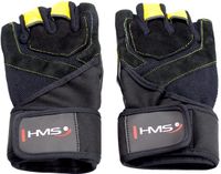 HMS Teko Sp. z o.o. HMS RST01 - Fitness Handschoenen - XXL - Zwart/Geel - Siliconen Handgreep