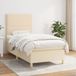 Maison Exclusive - Lit boxspring avec matelas, couleur crème, 100 x 200 cm, textile