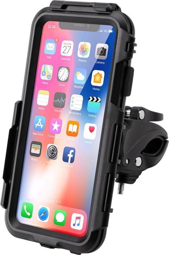 IVOL Telefoonhouder fiets - iPhone XR + 11 cover - waterdicht - zwart