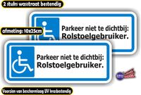 JERMA allerhandestickers JERMA - Rolstoelgebruiker geef ruimte sticker set 2 stuks