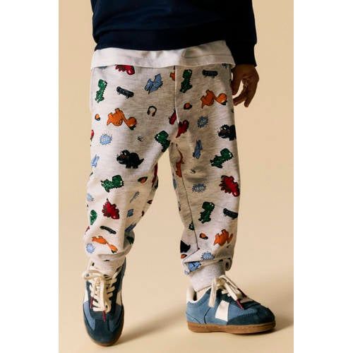 NAME IT MINI joggingbroek met print - grijs