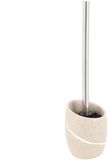 Tendance WC/Toiletborstel met houder - creme - steen look - polyresin - 36 cm