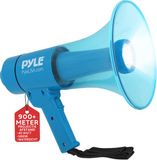 Pyle Megafoon Luidspreker - Waterdichte Luidsprekerhoorn - Draagbare Luidspreker met Sirene en LED Zaklamp - Bullhorn - Voor Binnen en Buiten Gebruik bij Voetbalwedstrijden