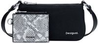 Desigual Schoudertas Delta Leda Black Snake Mone Mariona Crossbody Bag Zwart