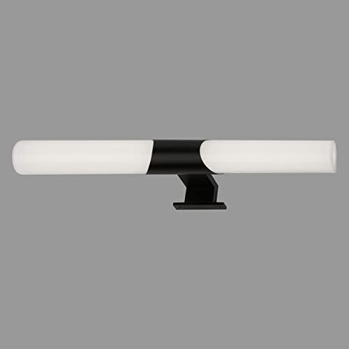 Briloner - LED-spiegelarmatuur badkamer, spiegellamp badkamer, IP44, neutraal witte lichtkleur, 12W, zwart, 47 cm