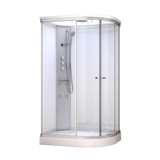 Maxaro Complete Douchecabine 120x90cm Wit Modera Watermassage LED Verlichting