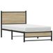 Prolenta Maison Exclusive - Lit en métal exclusif, finition chêne Sonoma, sans matelas, dimensions 75x190 cm