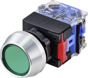 TRU COMPONENTS TC-9428100 LAS0-L-11Z/G Drukschakelaar 250 V 5 A 1x uit/aan Continu IP40 Groen Kunststof 1 stuk(s)