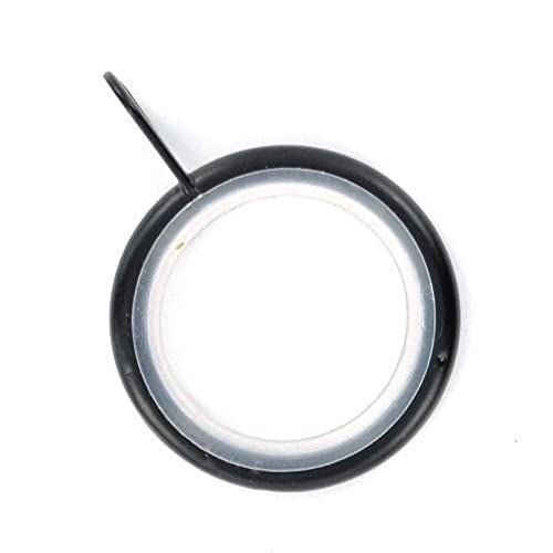 Merriway BH05503 Curtain Pole Rings - Black - 32mm (Set of 24)
