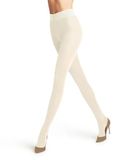 FALKE Softmerino eenkleurig wol katoen panty dames wit - maat 36-38