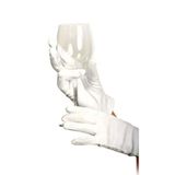 Hygostar katoenen handschoen BLANC dubbel maat M, dubbel wit
