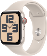 Apple Apple Watch SE 2023 4G 44mm Goud (Beige Siliconenband S/M)