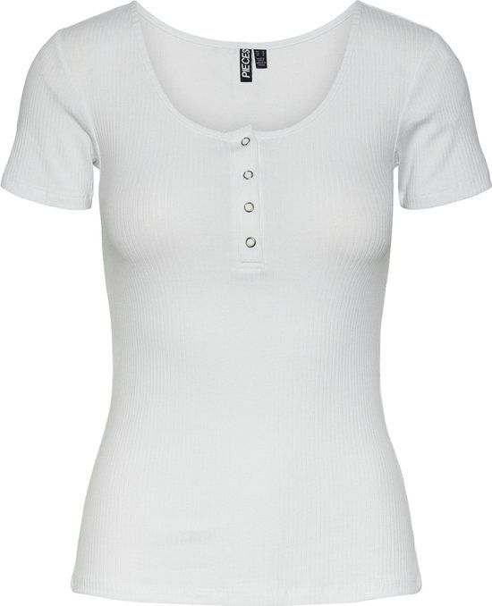 Pieces T-Shirt Dames - Maat XL - White
