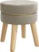 vidaXL Hocker rond fluweel donkergrijs