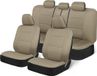 Shenzhen Haorui Industrial Technology Co., Ltd. Ensemble complet de housses de siège de voiture beige uni - facile à installer - ajustement universel - housse de siège avant et arrière