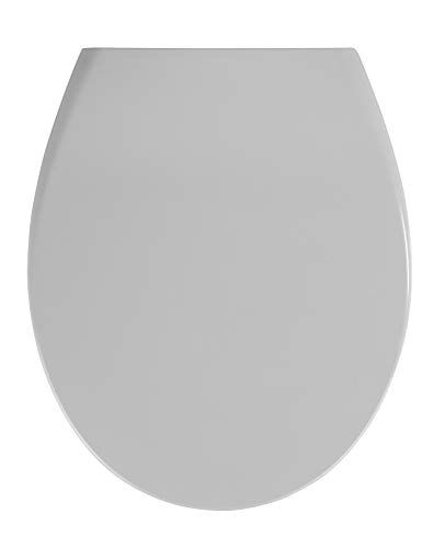 WENKO Toiletzitting Samos - Lichtgrijs - Duroplast - 37,5 x 44,5 x 10 cm