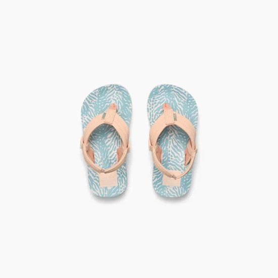 Reef Teenslipper Ahi Meisjes - peachblue animal - Blauw/Roze - maat 26